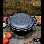 Котелок 5л, &Oslash;26см, вага 4,92 кг, чавунний з кришкою-сковородкою (Т403СР) Т403СР фото 1