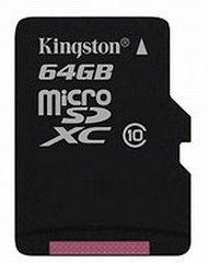 Карта памяти Kingston microSDXC 64GB Class 10
