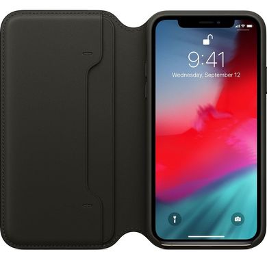 Leather Folio for iPhone XS - Black 897654 фото