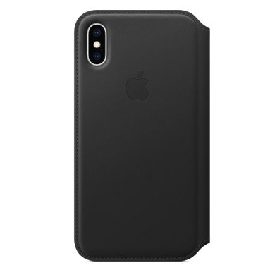 Leather Folio for iPhone XS - Black 897654 фото
