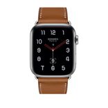 Apple Watch Hermès Stainless Steel Case with Fauve Barenia Leather Single Tour (MU9D2) 645428 фото 2