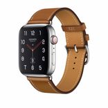 Apple Watch Hermès Stainless Steel Case with Fauve Barenia Leather Single Tour (MU9D2) 645428 фото 1
