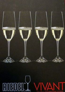 Набір келихів для шампанського Riedel VIVANT, об'єм 0,29 л, 4 штуки (0484/08) 0484/08 фото