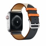Apple Watch Hermès Stainless Steel Case with Indigo/Craie/Orange Swift Leather Single Tour (MU9D1) 935342 фото 4