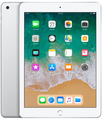 Планшет Apple iPad 9.7" 128Gb Wi-Fi Silver MR7K2 (2018) MR7K2 фото