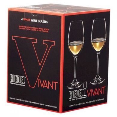 Набор бокалов для белого вина Riedel VIVANT, об'єм 0,34 л, 4 штуки (0484/01) 0484/01 фото