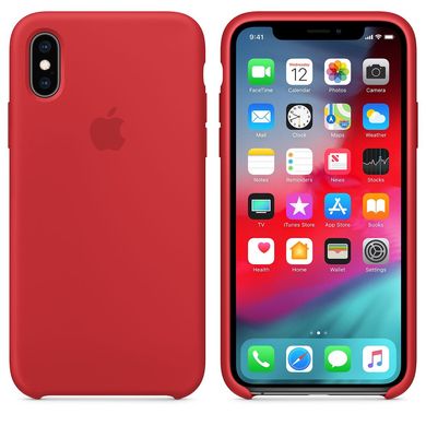 Silicone Case for iPhone XS - Red 132155 фото
