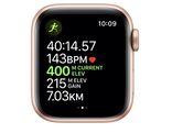 Apple Watch Series 5 44mm Gold Aluminum Case with Pink Sand Sport Band MWVE2GK/A 2019544 фото 4