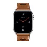 Apple Watch Hermès Stainless Steel Case with Fauve Grained Barenia Leather Single Tour Rallye (MU9D2) 524162 фото 2