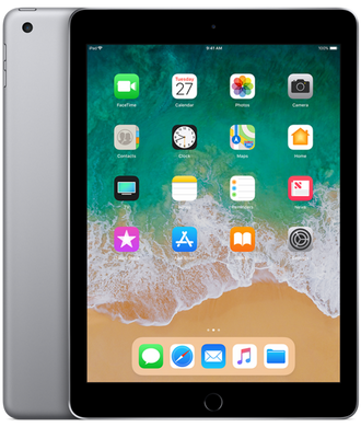 Планшет Apple iPad 9.7" 128Gb Wi-Fi Space Gray MR7J2 (2018) MR7J2 фото