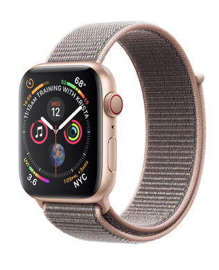 Apple Watch Series 4 GPS + LTE 40mm Gold Aluminum Case with Pink Sand Sport Loop (MTUJ2/MTVG2) 1123413 фото