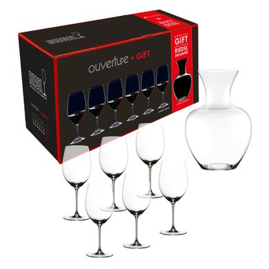 Набор бокалов для красного вина RIEDEL OUVERTURE MAGNUM 530 мл 6 шт + декантер 1.5 л (5408/35) 5408/35 фото