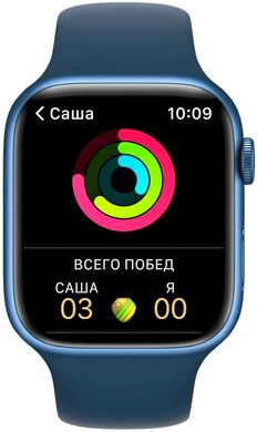 Apple Watch Series 7 41mm Blue Aluminum Case with Abyss Blue Sport Band MKN13UL/A 696745 фото