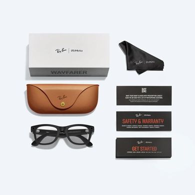 Смарт-окуляри Ray-Ban Meta Wayfarer Shiny Black Frame Clear Lenses (RW4006 601/SB 50-22) RW4006 601/SB 50-22 фото