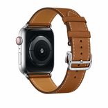 Apple Watch Hermès Stainless Steel Case with Fauve Barenia Leather Single Tour Deployment Buckle (MU6T2) 845436 фото 4