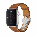 Apple Watch Hermès Stainless Steel Case with Fauve Barenia Leather Single Tour Deployment Buckle (MU6T2) 845436 фото 1