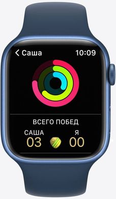 Apple Watch Series 7 45mm Blue Aluminum Case with Abyss Blue Sport Band MKN83 696747 фото