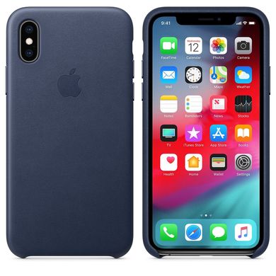 Leather Case for iPhone XS - Midnight Blue 312325 фото