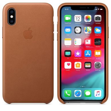 Leather Case for iPhone XS - Saddle Brown 312326 фото