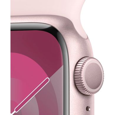 Смарт-годинник APPLE Watch S9 GPS 45mm Pink Alum Case with Light Pink Sp/b - S/M (MR9G3QP/A) MR9G3QP/A фото
