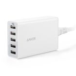 ЗАРЯДНОЕ УСТРОЙСТВО ANKER PowerPort 5 - 40W 5-port USB Power IQ V3 (White) 6505822 фото 1