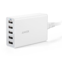 ЗАРЯДНОЕ УСТРОЙСТВО ANKER PowerPort 5 - 40W 5-port USB Power IQ V3 (White)