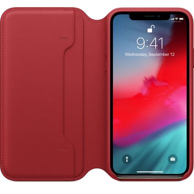 Leather Folio for iPhone XS - (PRODUCT) Red 897655 фото