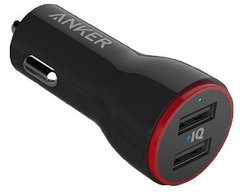 Авто зарядка ANKER PowerDrive 2 24W + micro USB 0.9m V3 (Черный)
