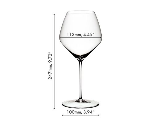 Набір з 2-х келихів для червоного вина Pinot Noir / Nebbiolo (Піно Нуар), об'єм: 770 мл, висота: 247 мм, кришталь, серія Veloce, 6330/07, Riedel 6330/07 фото