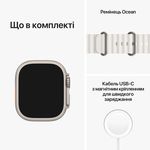 Apple Watch Ultra 49mm Titanium Case with White Ocean Band Ultra/6 фото