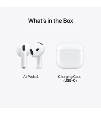 Навушники Apple AirPods 4 (MXP63ZE/A) White MXP63ZE/A фото