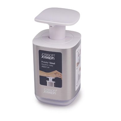 Гігієнічний дозатор для рідкого мила Joseph Joseph Presto Steel Soap Dispenser - White 70532 70532 фото
