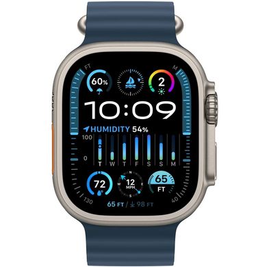 Смарт-годинник APPLE Watch Ultra 2 GPS + Cellular, 49mm Titanium Case/Blue Ocean Band (MREG3UL/A) MREG3UL/A фото