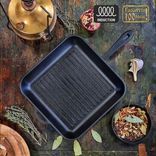 Сковорода 28x28см,глибина 4см,вага 3,9кг, чавунна квадр. гриль (280-280-40MRgrill) 280-280-40MRgrill фото 1