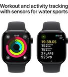 Apple Watch Series 10 GPS 42mm Jet Black Aluminium Case with Black Sport Band - S/M (MWWE3QH/A) MWWE3QH/A фото 4