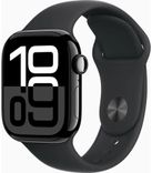 Apple Watch Series 10 GPS 42mm Jet Black Aluminium Case with Black Sport Band - S/M (MWWE3QH/A) MWWE3QH/A фото 1