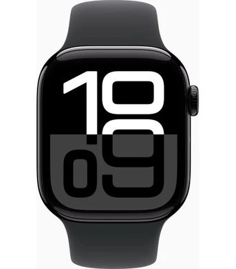 Apple Watch Series 10 GPS 42mm Jet Black Aluminium Case with Black Sport Band - S/M (MWWE3QH/A) MWWE3QH/A фото