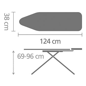 Доска гладильная Brabantia Ironing Tables B 124x38 см 111723 фото