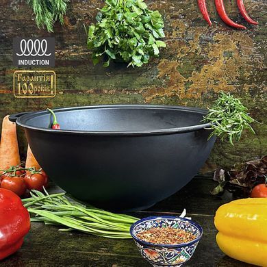 Казан 18л, &Oslash;40см, вага 14,55кг з чавунною кришкою-сковородою гриль (V18СРGr) V18СРGr фото