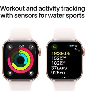 Apple Watch Series 10 GPS 42mm Rose Gold Aluminium Case with Light Blush Sport Band (MWWH3QH/A) MWWH3QH/A фото