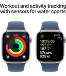 Apple Watch Series 10 GPS 42mm Silver Aluminium Case with Denim Sport Band - S/M (MWWA3QH/A) MWWA3QH/A фото 4