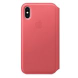 Leather Folio for iPhone XS Max - Peony Pink 8976511 фото 1