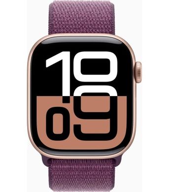 Apple Watch Series 10 GPS 42mm Rose Gold Aluminium Case with Plum Sport Loop (MWWK3QH/A) MWWK3QH/A фото