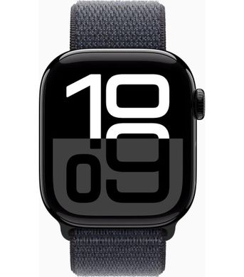 ApplApple Watch Series 10 GPS 42mm Jet Black Aluminium Case with Ink Sport Loop (MWWG3QH/A)e Watch Series 10 GPS 42mm Jet Black Aluminium Case with Ink Sport Loop (MWWG3QH/A) MWWG3QH/A фото