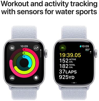 Apple Watch Series 10 GPS 42mm Silver Aluminium Case with Blue Cloud Sport Loop (MWWD3QH/A) MWWD3QH/A фото