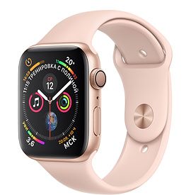 Apple Watch Series 4 GPS 44mm Gold Aluminum Case with Pink Sand Sport Band MU6F2 24856 фото