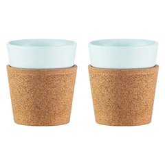 2 pcs mug with Cork Sleeve Bodum 0.6l