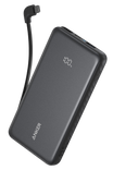 зовн. акум. ANKER - 10000 mAh 22.5W Built-In USB-C Cable (Чорний) A110DH11 фото 1
