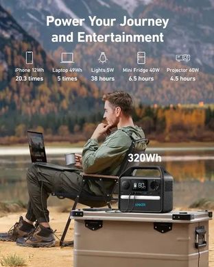 Портативна зарядна станція Anker 522 Portable Power Station, 300W/320Wh Anker 522 фото