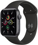 Apple Watch SE 44mm Space Gray Aluminum Case with Black Sport Band MYDT2 MYDT2 фото 1
